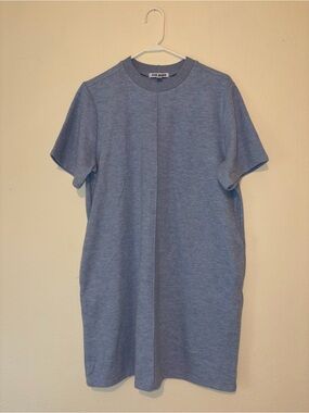 Steve Madden Light Blue Ribbed Crewneck Sweater Dress XL Tshirt Dress NWOT